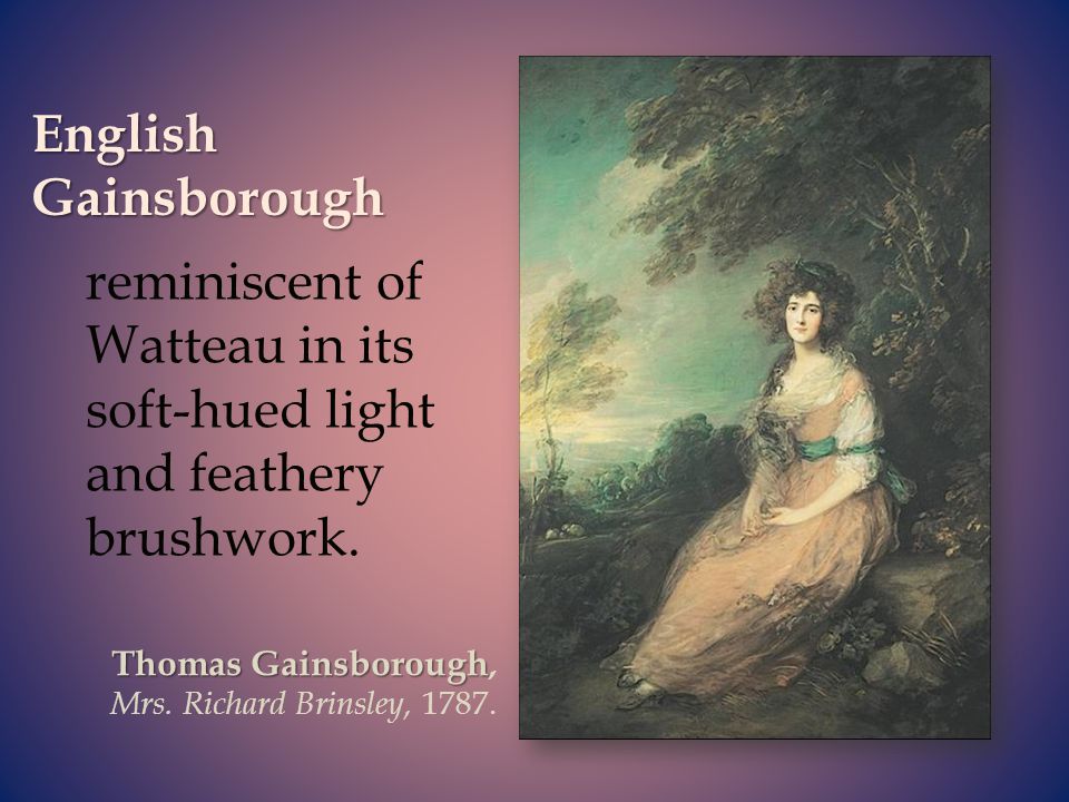 reminiscent of Watteau in its soft-hued light and feathery brushwork.