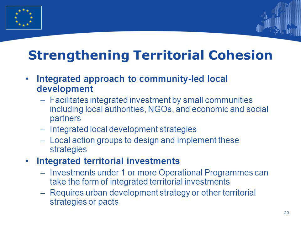Strengthening Territorial Cohesion