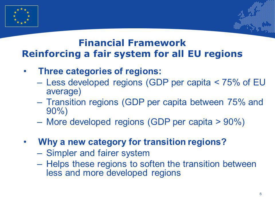 Financial Framework Reinforcing a fair system for all EU regions