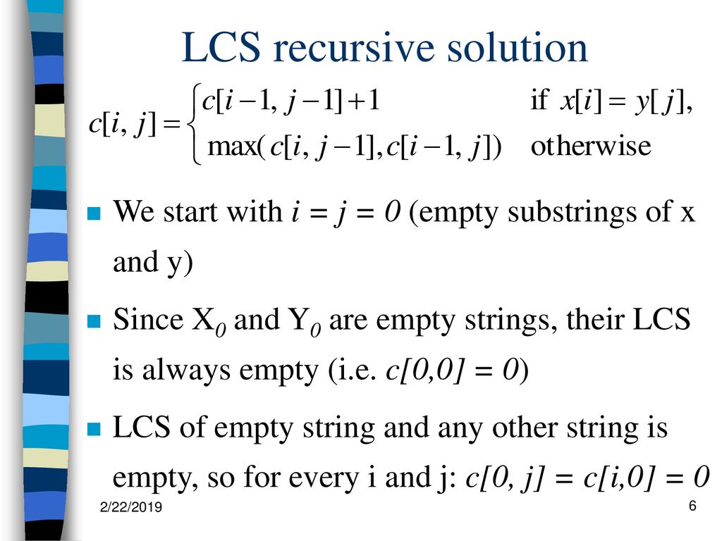 Longest common subsequence ppt download