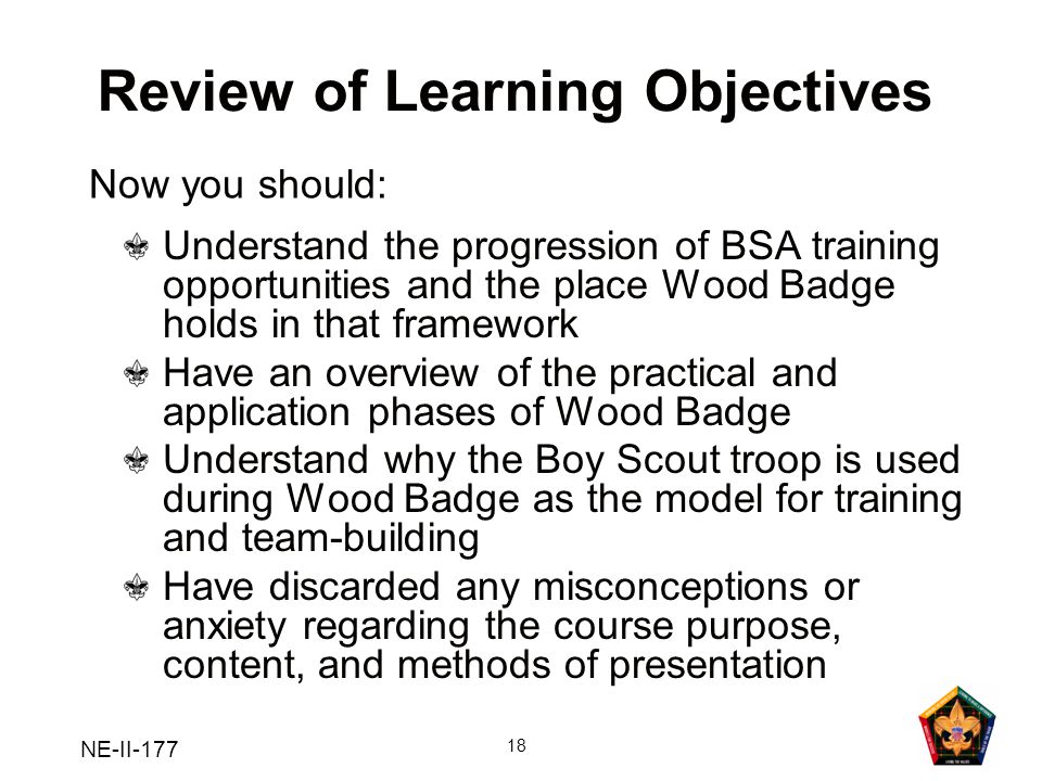 Review of Learning Objectives