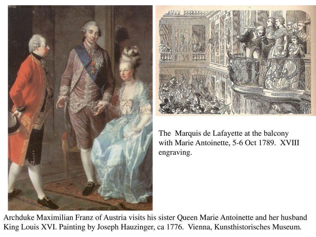 Josef Hauzinger, Marie Antoinette, Louis XVI, and the Archduke Maximilian