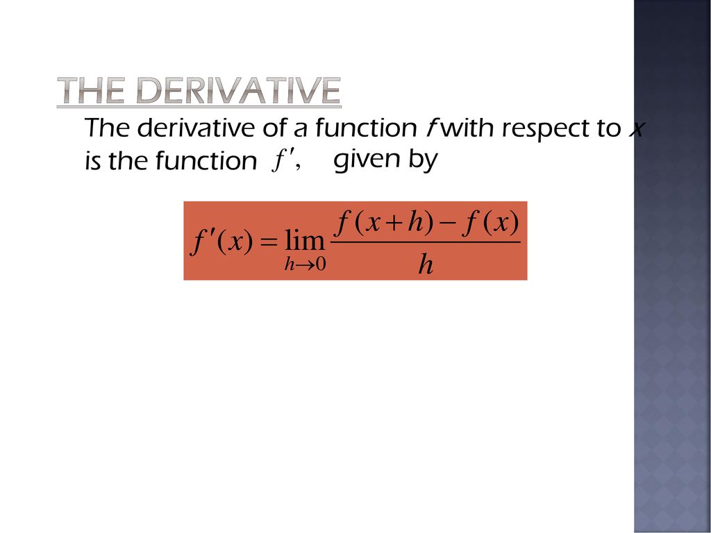 Functions, Limits, and the Derivative - ppt download