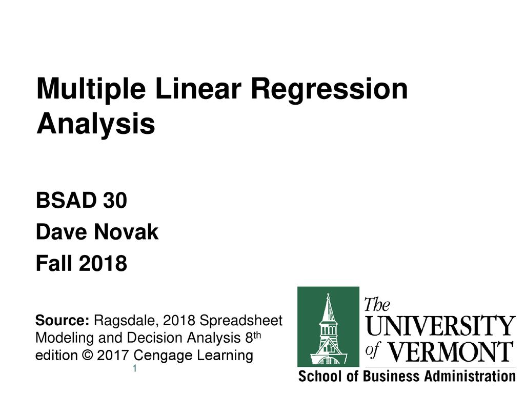 Multiple linear regression analysis ppt download