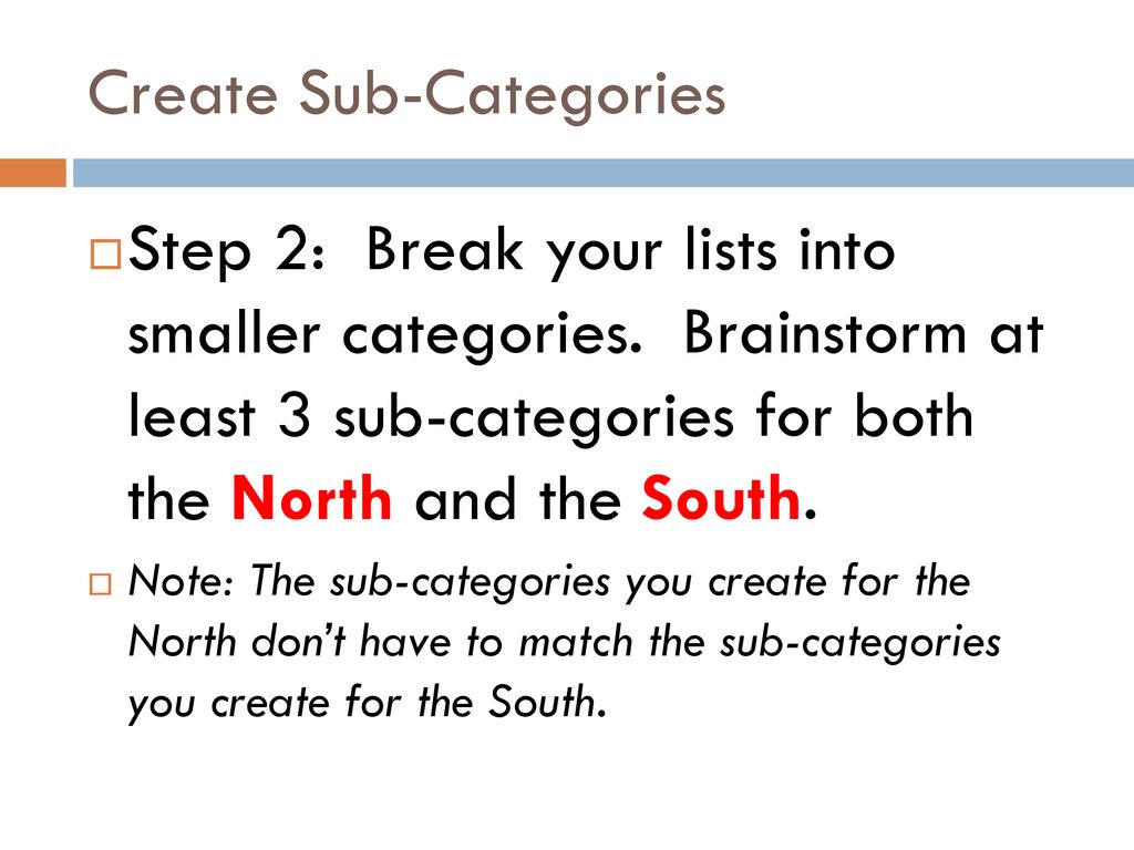 Create Sub-Categories