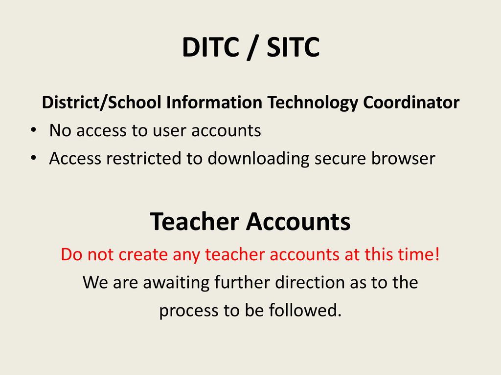 District/School Information Technology Coordinator