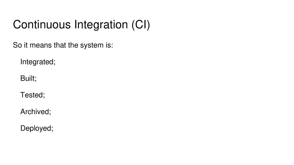 Continuous Integration Tool - Ppt Download