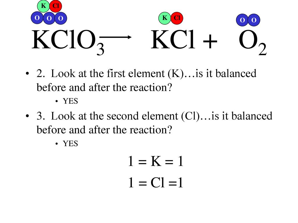 O K Cl Kclo3 Kcl O2 K Cl O K Cl O Ppt Download