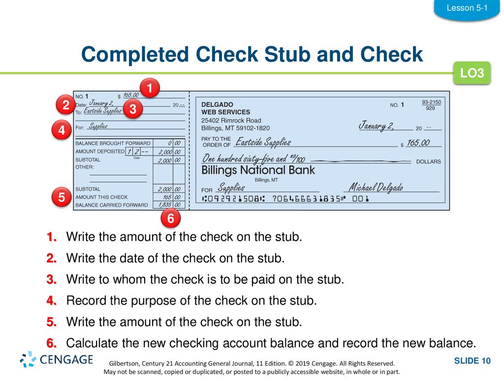 LESSON 221-21 Checking Accounts - ppt download