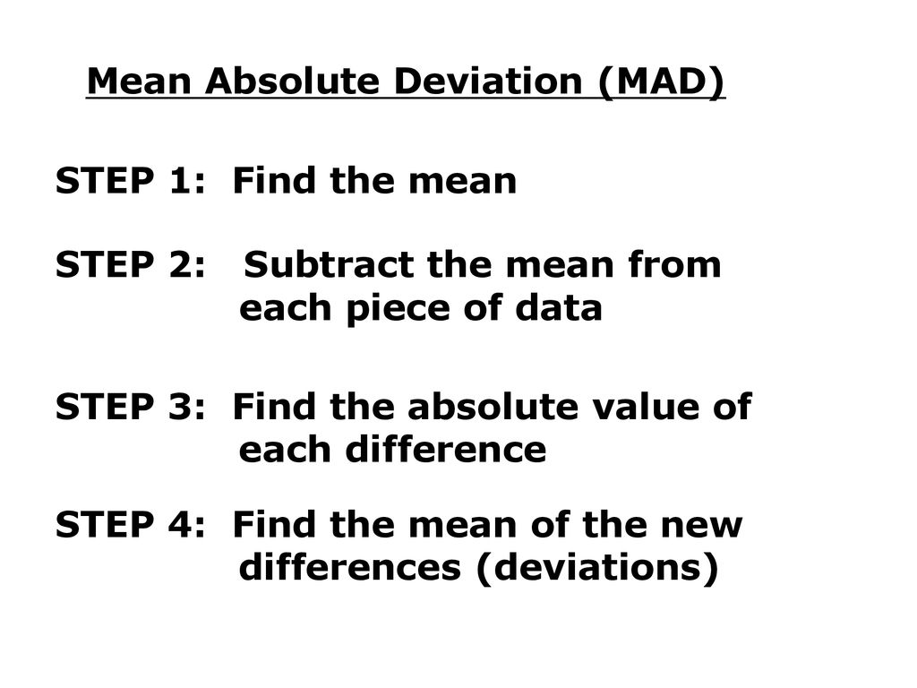 Mean absolute deviation ppt download