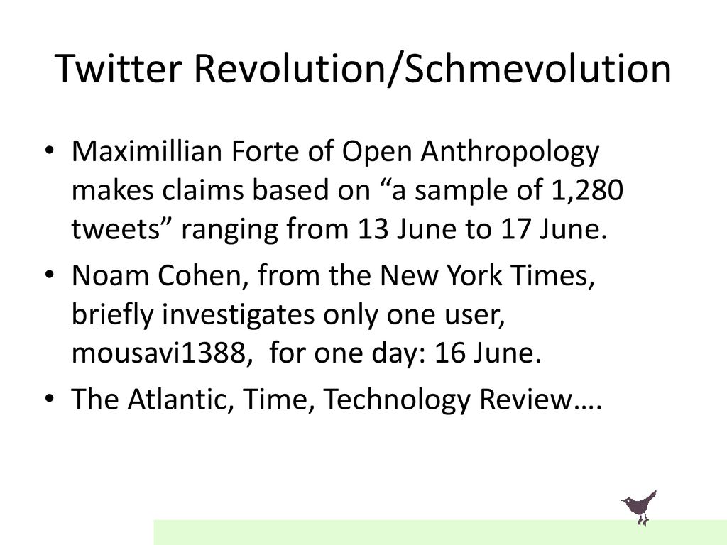 Twitter Revolution/Schmevolution