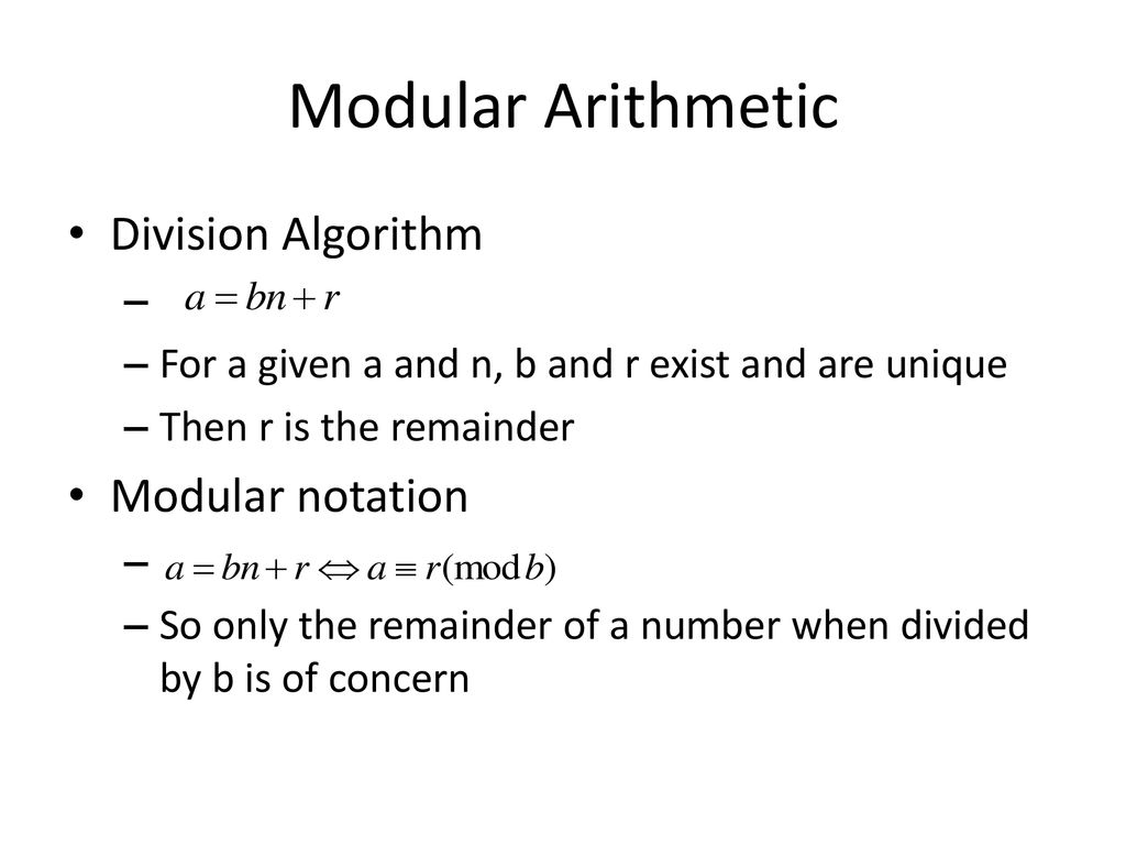 how do you do division in modular arithmetic how do you do division in modular arithmetic