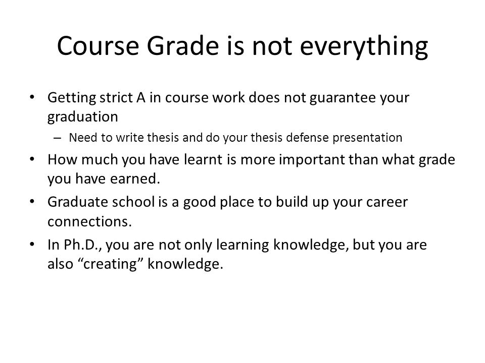 Course Grade is not everything