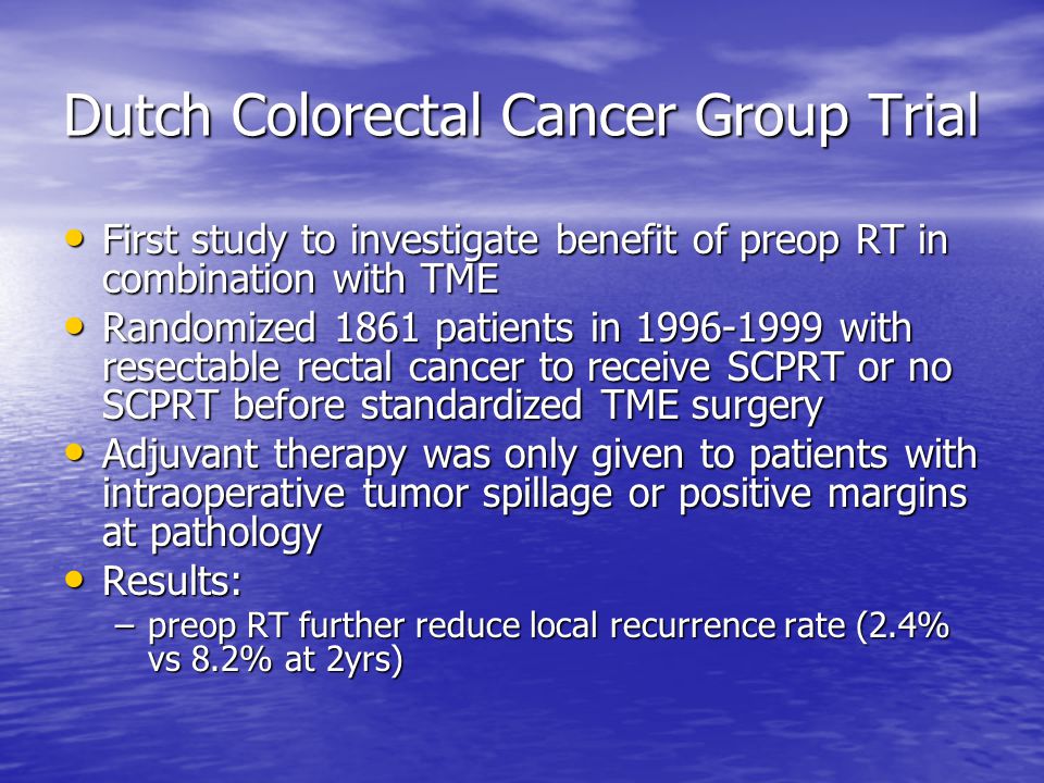 Dutch Colorectal Cancer Group Trial