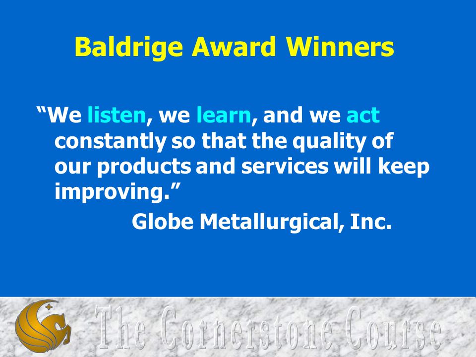Baldrige Award Winners