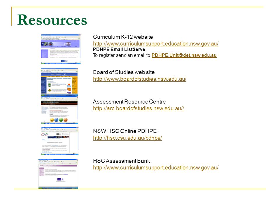 Resources Curriculum K-12 website