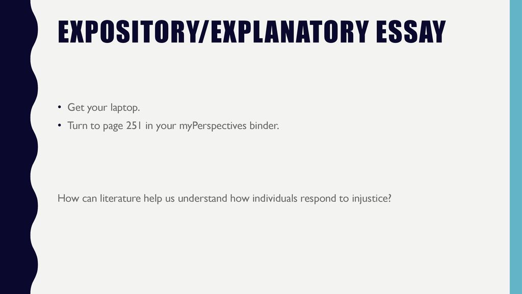 Expository/Explanatory Essay