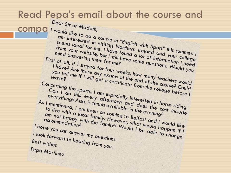 Read Pepa’s  about the course and compare.