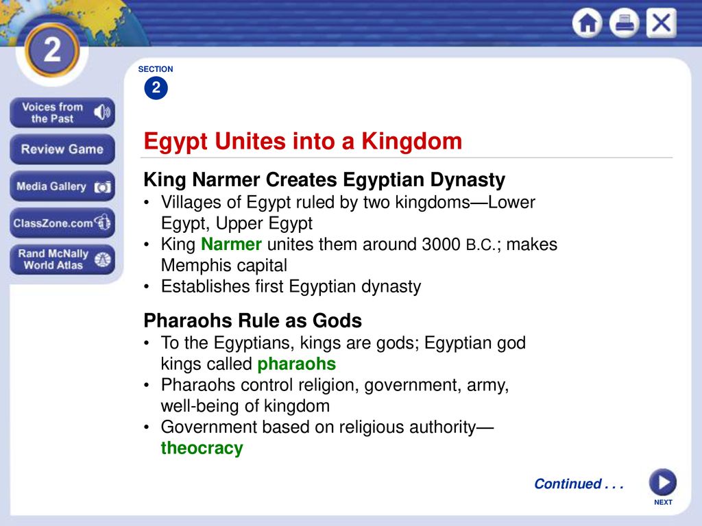 Egypt Unites into a Kingdom