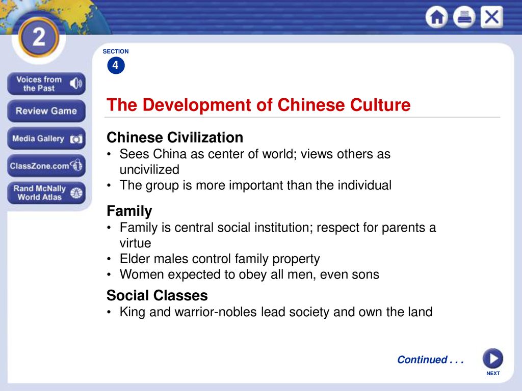 The Development of Chinese Culture