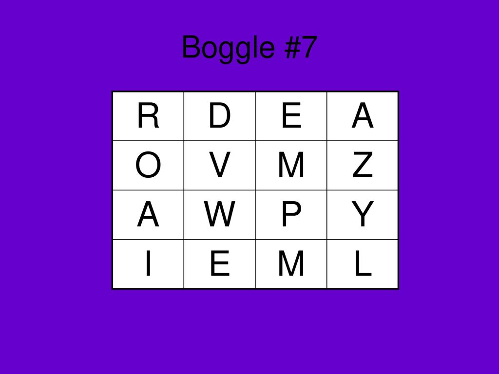 Boggle Create As Many Words As You Can Using The Letters Given Ppt Download