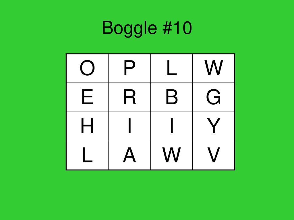 Boggle Create As Many Words As You Can Using The Letters Given Ppt Download