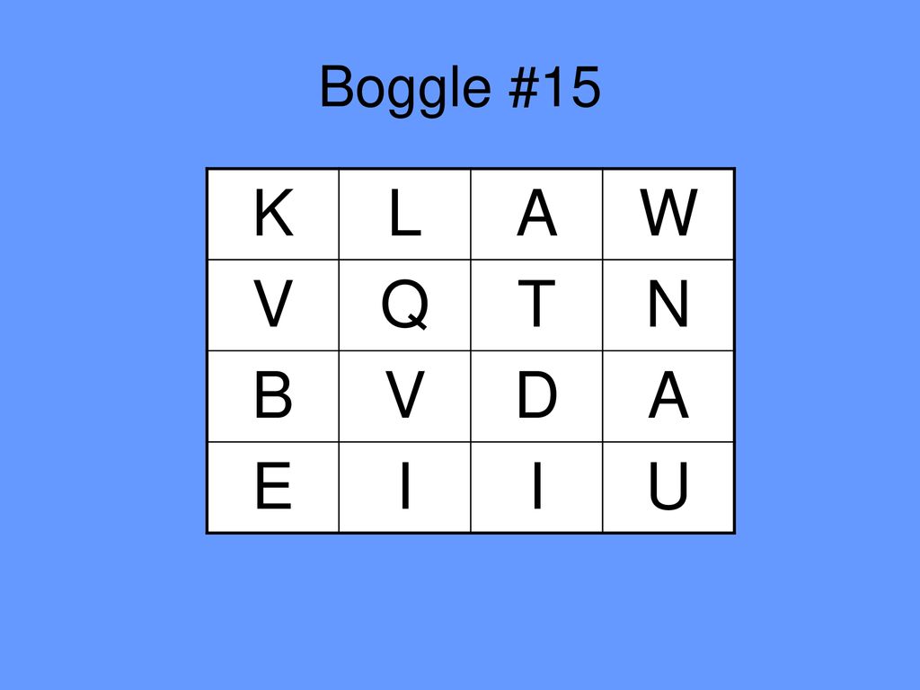 Boggle Create As Many Words As You Can Using The Letters Given Ppt Download