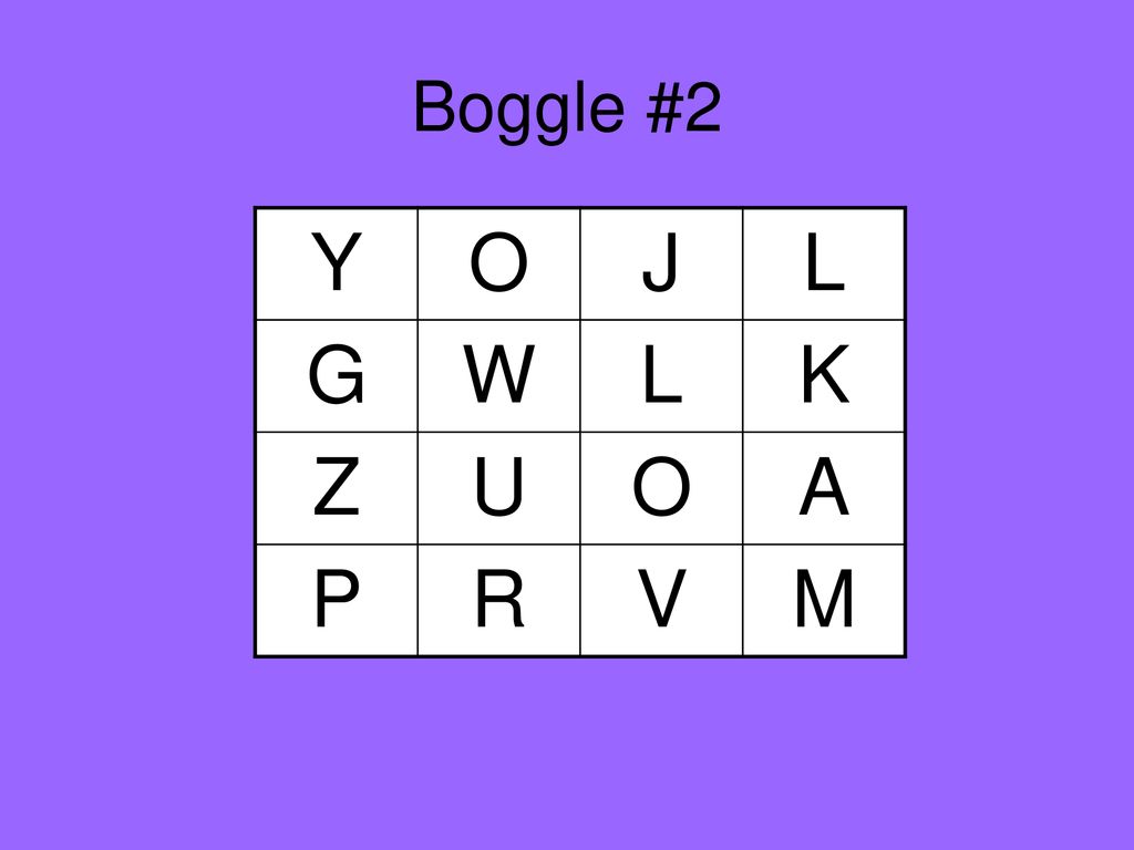 Boggle Create As Many Words As You Can Using The Letters Given Ppt Download