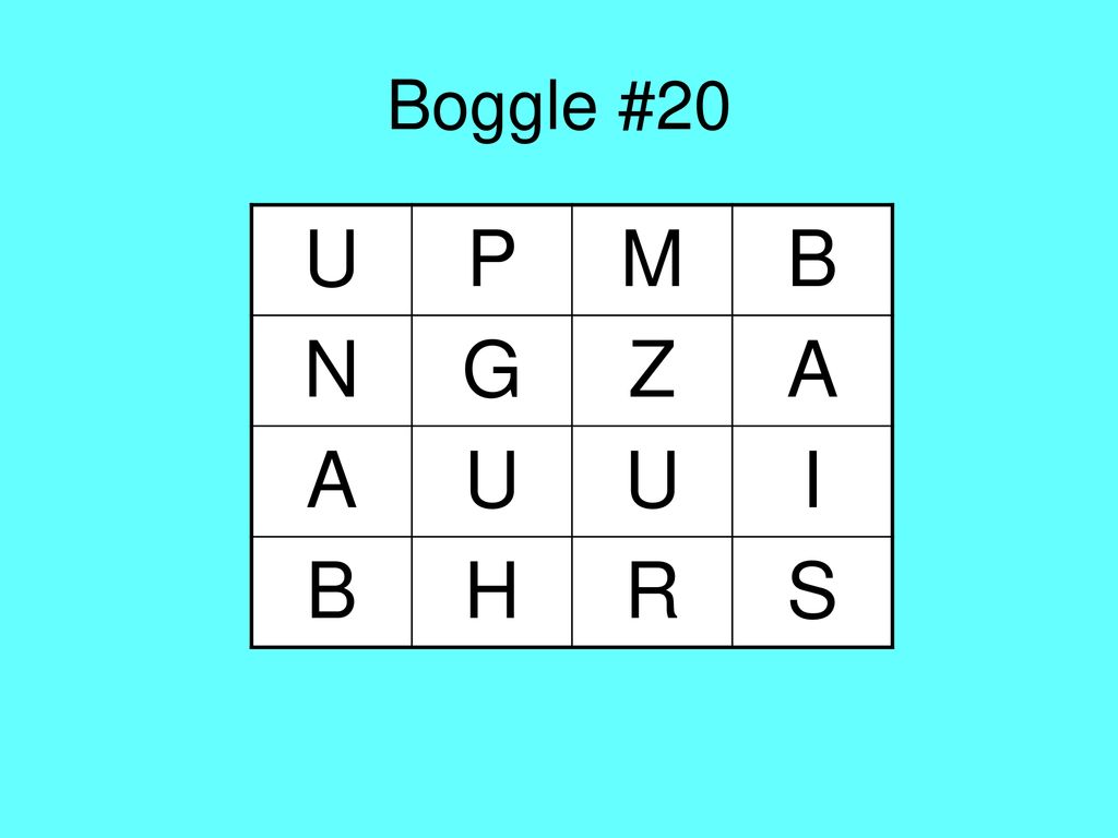 Boggle Create As Many Words As You Can Using The Letters Given Ppt Download