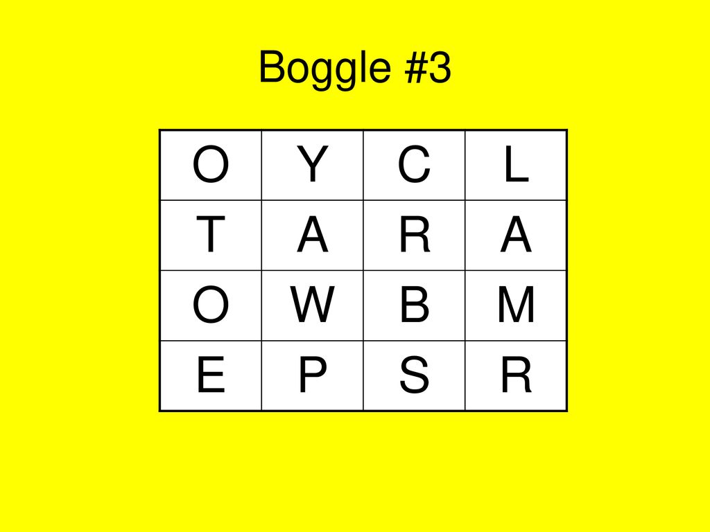 Boggle Create As Many Words As You Can Using The Letters Given Ppt Download