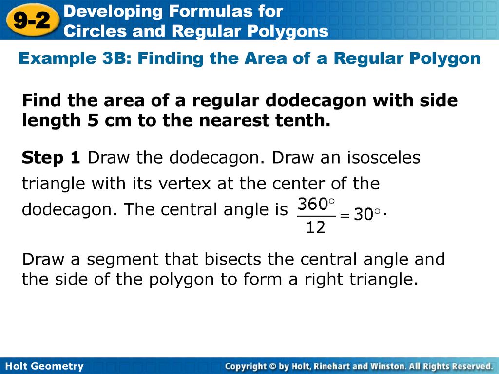 Example 3B: Finding the Area of a Regular Polygon
