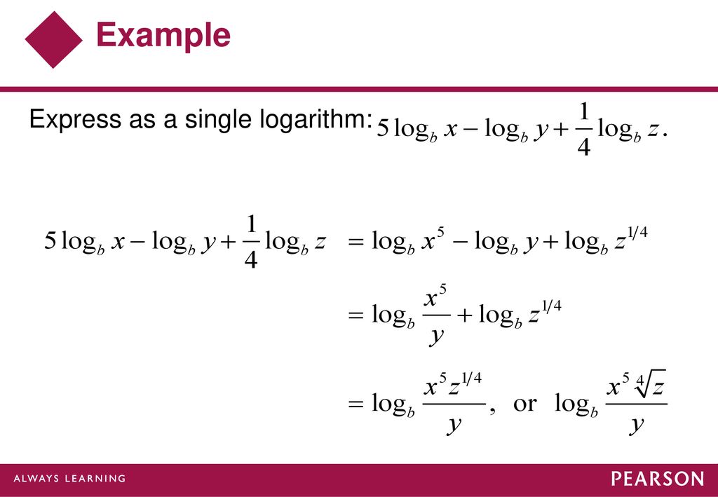 Properties of logarithmic functions ppt download