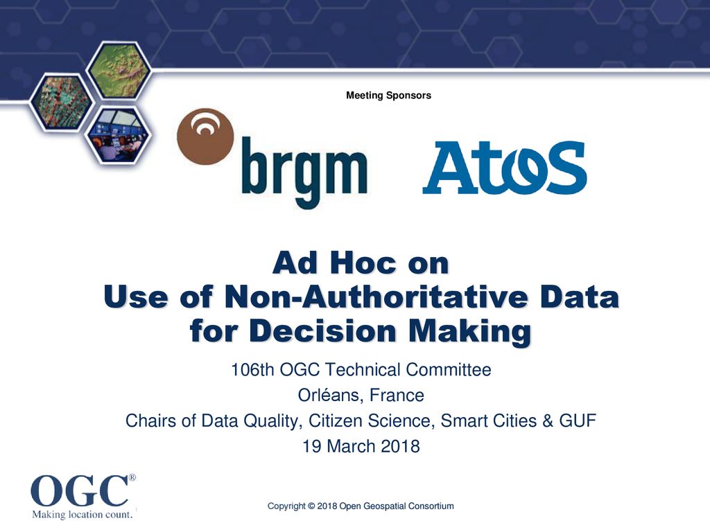 Ad hoc on use of non authoritative data for decision making ppt download