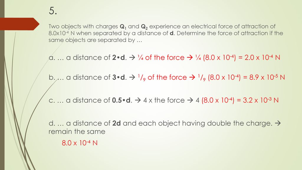 Coulomb Law Practice Problems Ppt Download