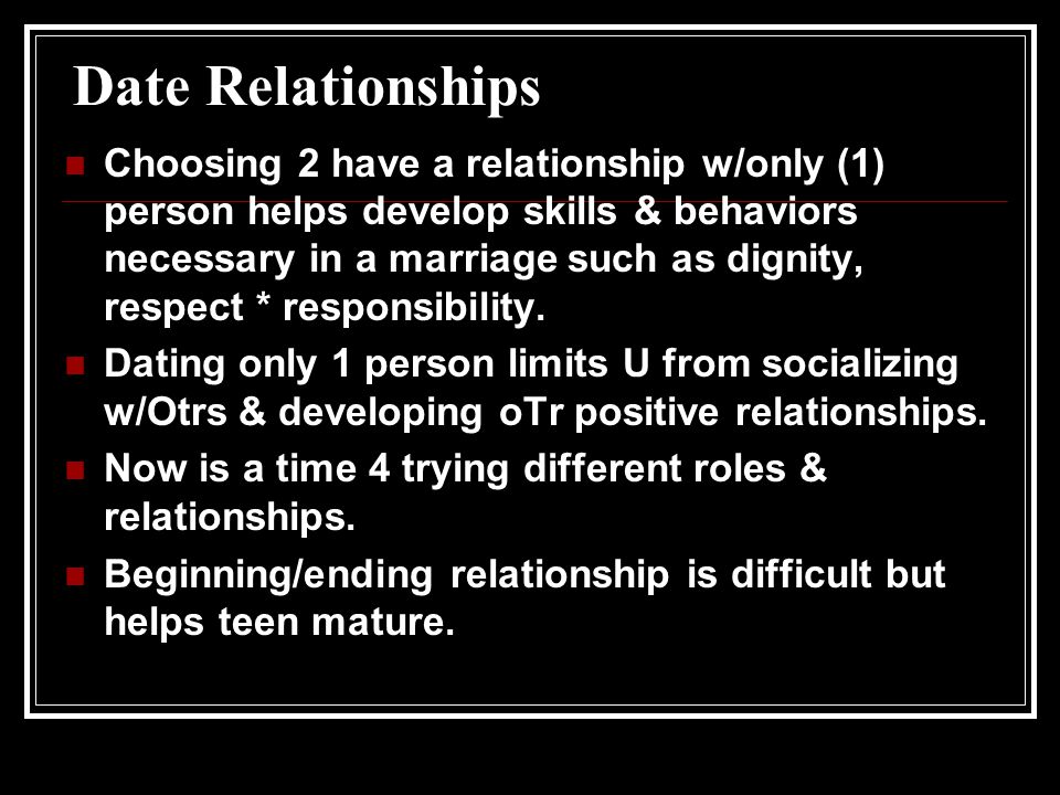 Date Relationships