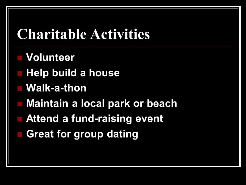 Charitable Activities