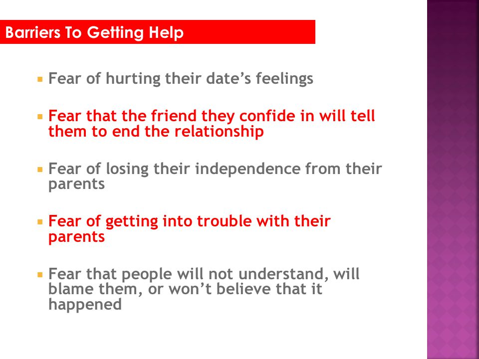 Barriers To Getting Help