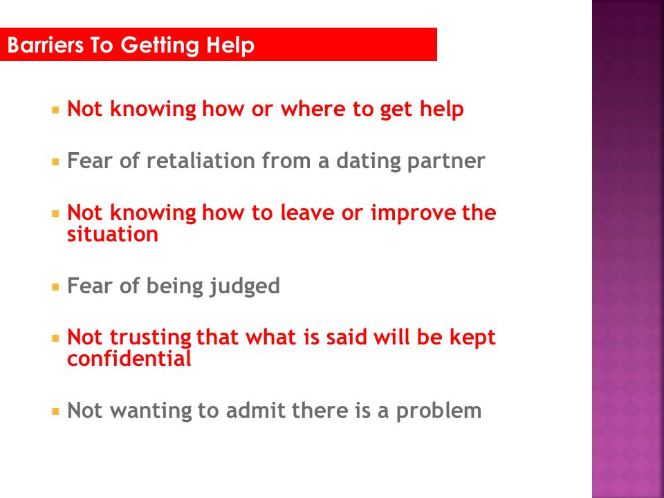 Barriers To Getting Help