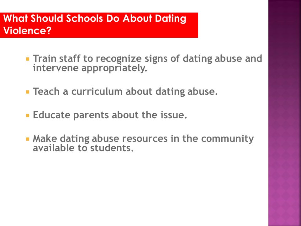 What Should Schools Do About Dating Violence