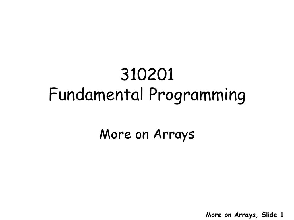 Fundamental Programming - ppt download