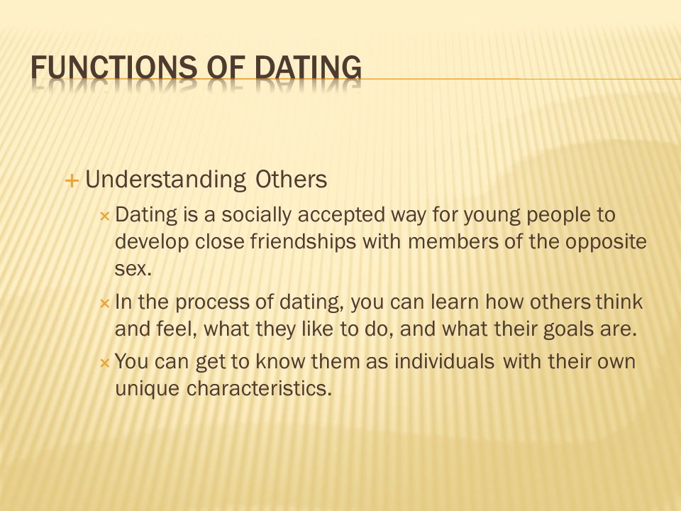 relationship webpages with respect to young adults