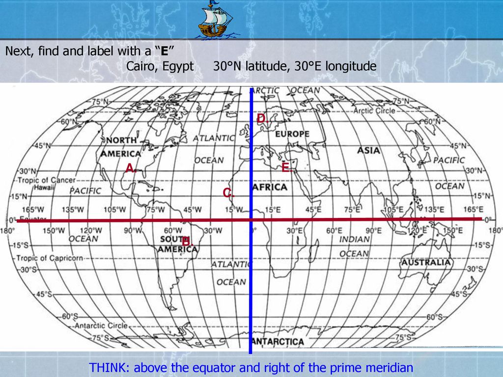 Label latitude and longitude