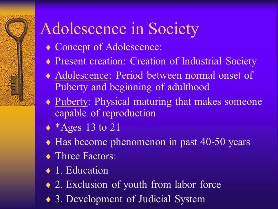 Adolescence in Society