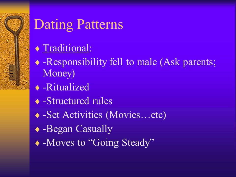 Dating Patterns Traditional: