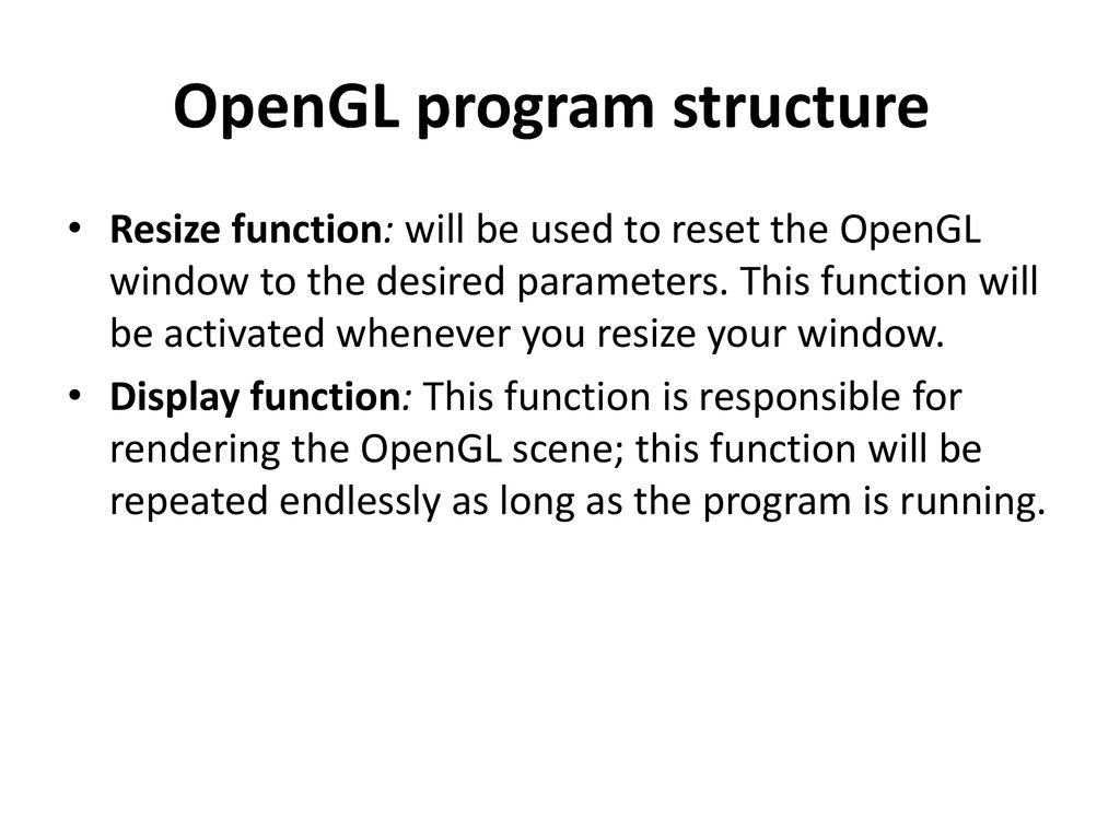 Opengl program ppt download