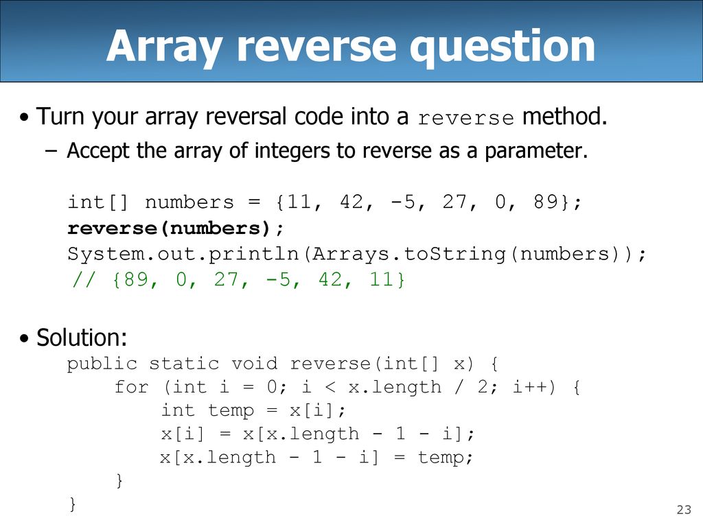 Lecture 10: Arrays II Building Java Programs: A Back to Basics Approach ... image.
