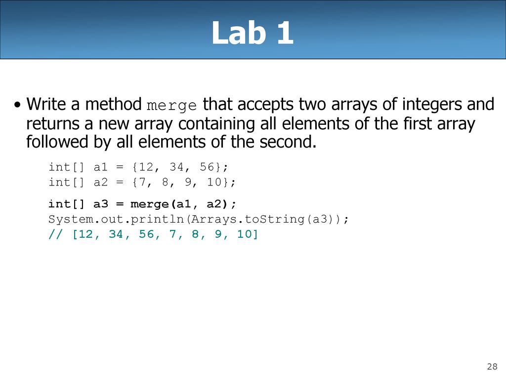 Lecture 10: Arrays II Building Java Programs: A Back to Basics Approach ...
