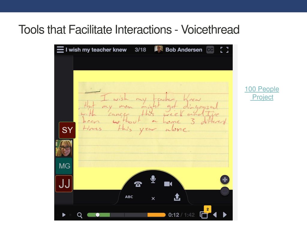 Tools that Facilitate Interactions - Voicethread