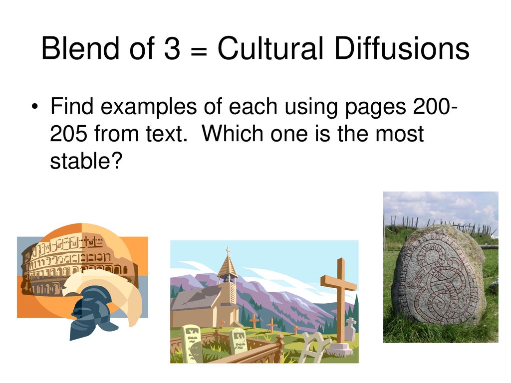 Blend of 3 = Cultural Diffusions