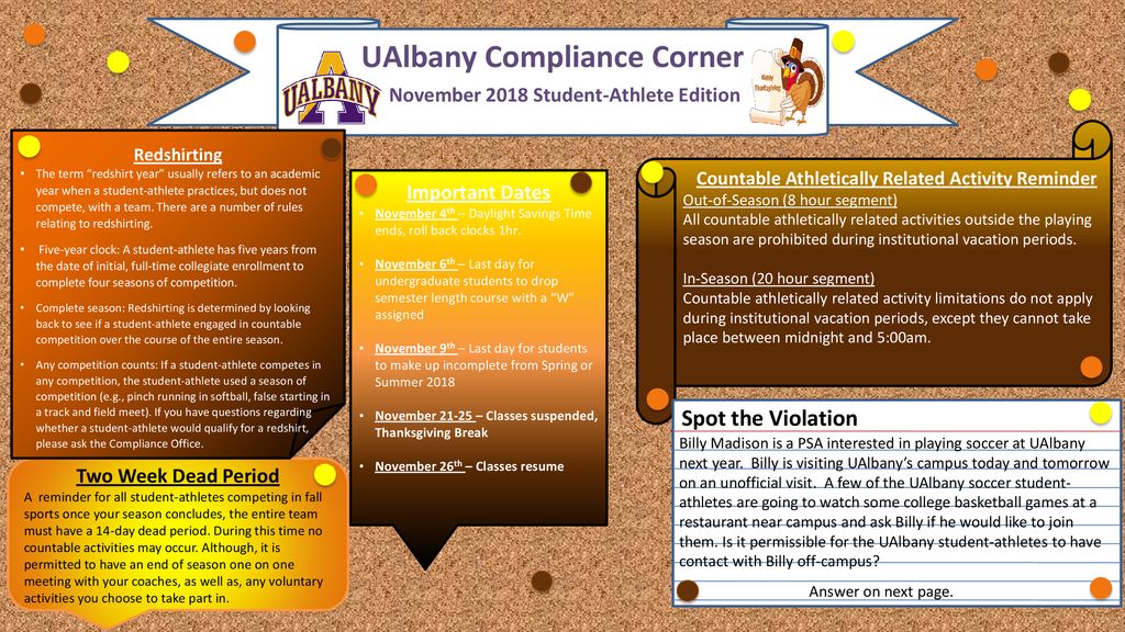 UAlbany Compliance Corner ppt download